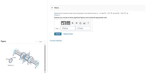 Solved Determine the maximum shear stress developed in the | Chegg.com