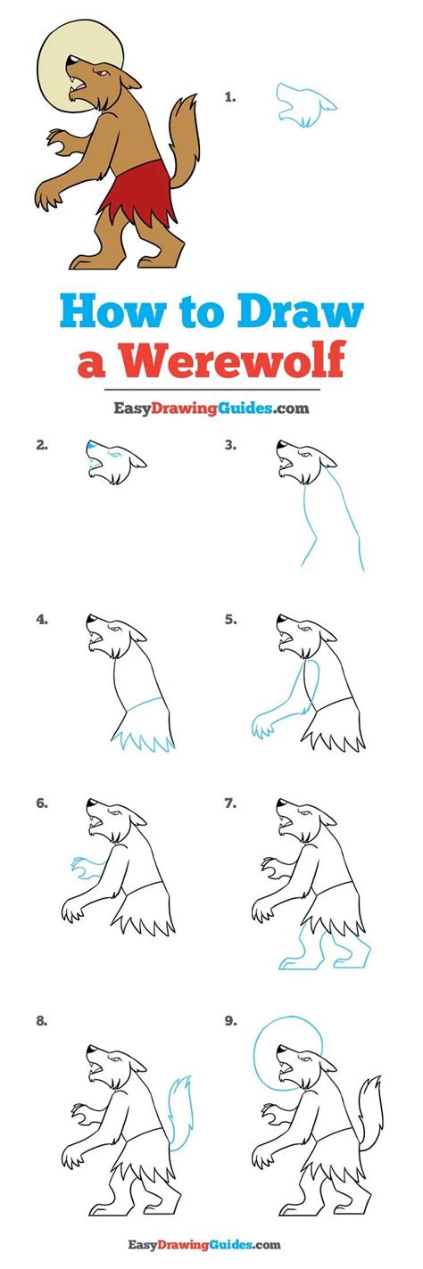 How To Draw A Werewolf Step By Step