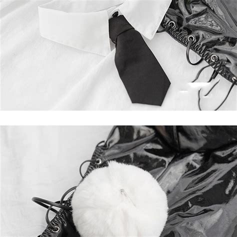 Sexy Lingerie Faux Leather Rabbit Woman Set Bunny Girl Costume KDA ALL OUT Costume Sexy Cosplay