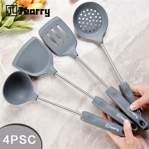 Jearry 304 Stainless Steel Handle Cookware 4Pcs Set Heat Resistant Food