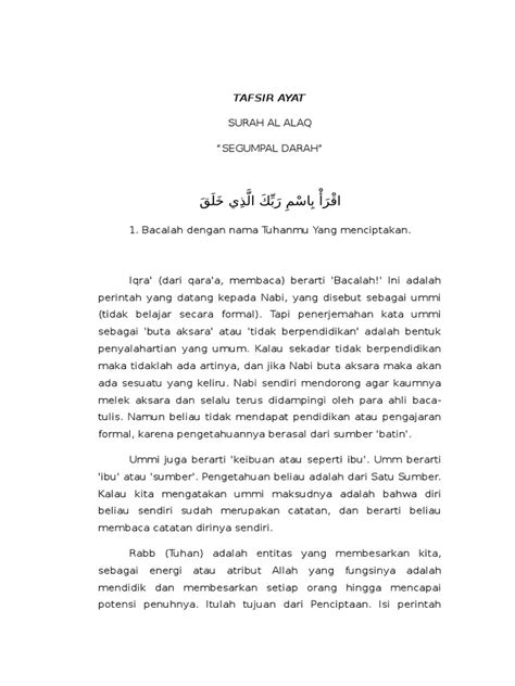 Detail Surat Al Alaq Ayat 1 Sampai 19 Koleksi Nomer 22