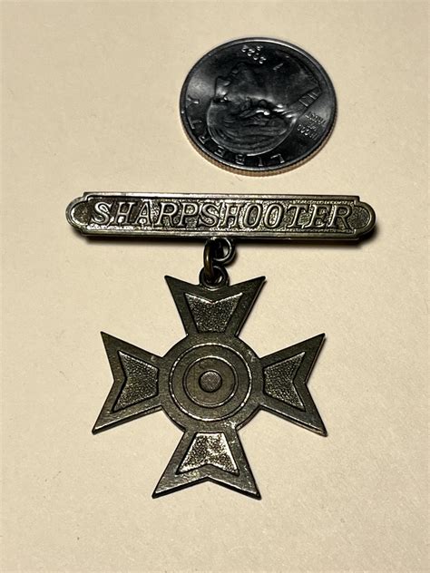 Original Ww1 Usmc Sharpshooter Medal Badge Pin Insignia 4705576620