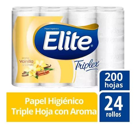 Papel Higiénico Elite Triplex Vainilla Y Canela 24 Rollos Mercadolibre