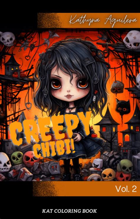 40 Creepy Chibi Coloring Pages Coloring Books Coloring Etsy