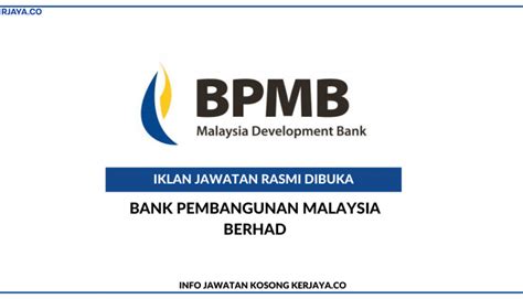 Bank Pembangunan Malaysia Berhad Kerja Kosong Kerajaan