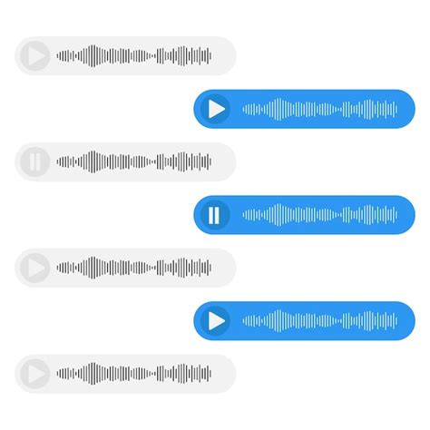 Icône De Bulle De Message Vocal Dans Le Style D onde Sonore De Chat