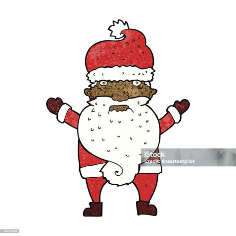 Ilustración De Historieta Grumpy Santa Y Más Vectores Libres De