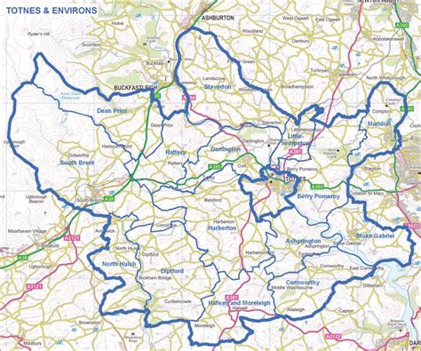 totnes_boundary_map | The Bioregional Learning Centre UK