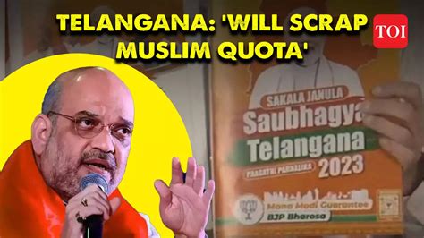 Telangana Election 2023 Amit Shah Releases Bjp Poll Manifesto