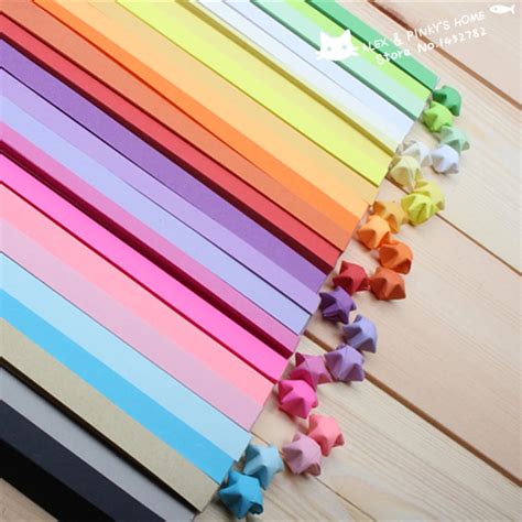 Pcs Lot Hot Sale Kerajinan Origami Lucky Star Kertas Strip Warna