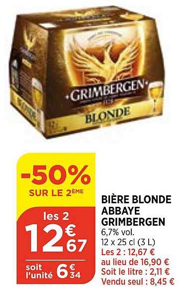 Promo Bière Blonde Abbaye Grimbergen chez Atac iCatalogue fr
