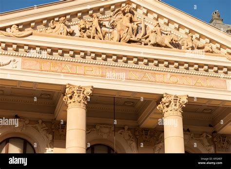 Front Facade Of The National Theatre Teatrul National Iasi Stock