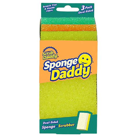 Scrub Daddy Sponge Daddy Dual Sided Sponge And Scruber Pack Of 3