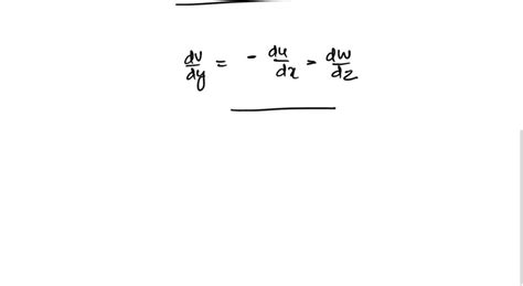 SOLVED The U Velocity Component Of A Steady Two Dimensional