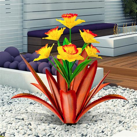Latitude Run® Huge Metal Agave Plants Outdoor Decoration Outdoor Garden