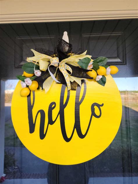 Hello” Door Hanger Sophisticated Country Design