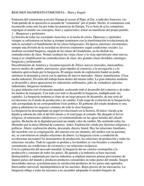 Manifiesto comunista Marx y Engels Todo de Comunicación Social UBA