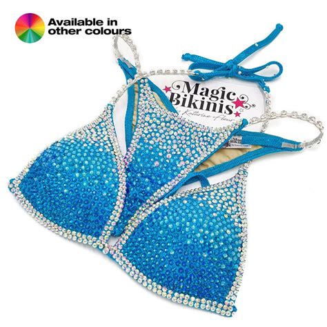 Quick Ship Bikini 208 NPC PCA Mystique With AB Crystals Magic Bikinis