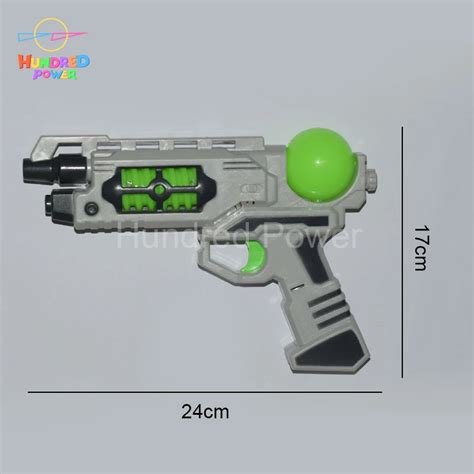 Blinkee Light Up Spinning Barrel Space Gun Laser Space Blaster Toy