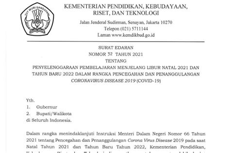 Detail Surat Edaran Libur Koleksi Nomer