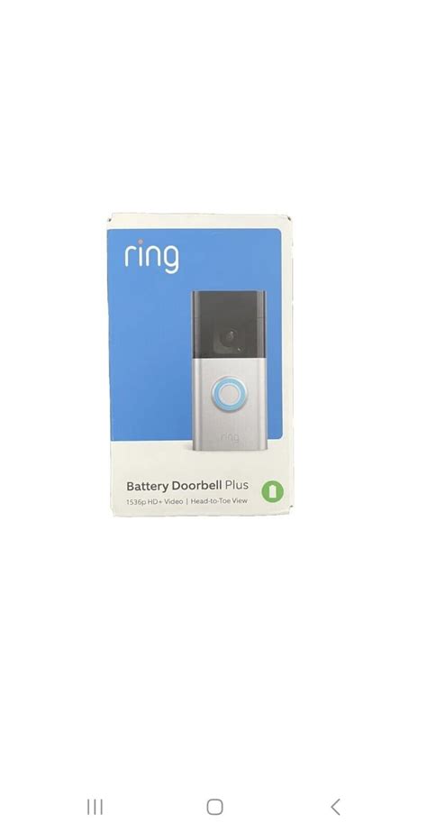 Ring Battery Doorbell Plus Satin Nickel 1536p Wi F Camera Head To Toe View Ebay