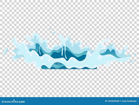 Water Splash Animation Shock Waves On Transparent Background Spray