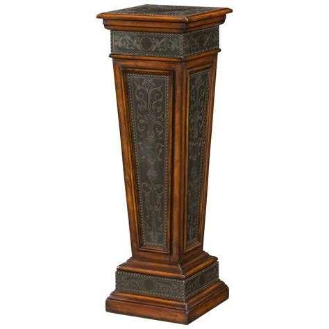 Theodore Alexander The Armoury Column Pedastal Table Wood Pedestal