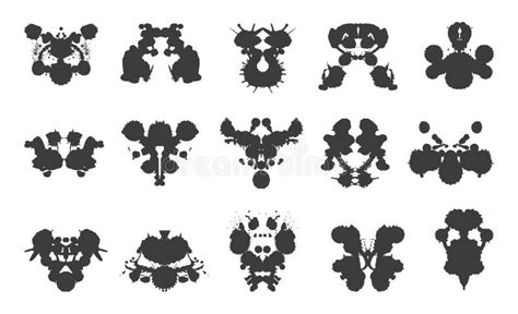 Rorschach Inkblot Test Mental Health Diagnostic Materials Black