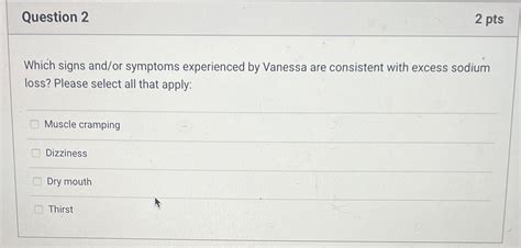 Solved Question 22 ﻿ptswhich Signs Andor Symptoms