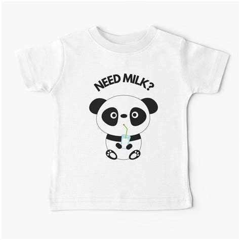 "Cute Baby Panda Need Milk?" Baby T-Shirt for Sale by surprise-to-me