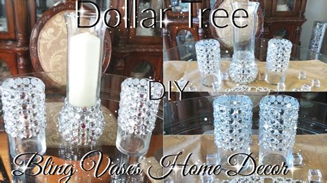 Diy Dollar Tree Bling Vases And Candle Holder Decor Petalisbless