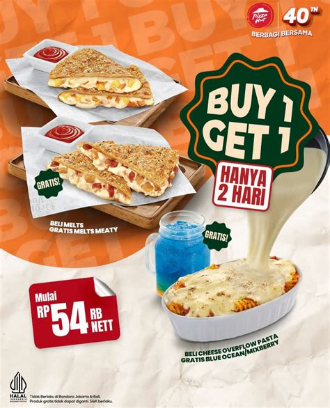 Promo Pizza Hut Mei Buy Get Free Melts Pizza Pasta