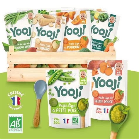 Yooji Mes premières purées lisses de légumes Bio 28 Repas Bébé dès