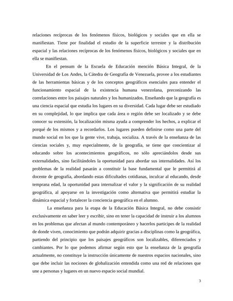 PDF PROGRAMA DE GEOGRAFÍA DE VENEZUELA Universidad de Los Andes la