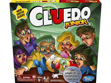 Wer löst das Rätsel um das zerbrochene Spielzeug Um Cluedo Junior zu