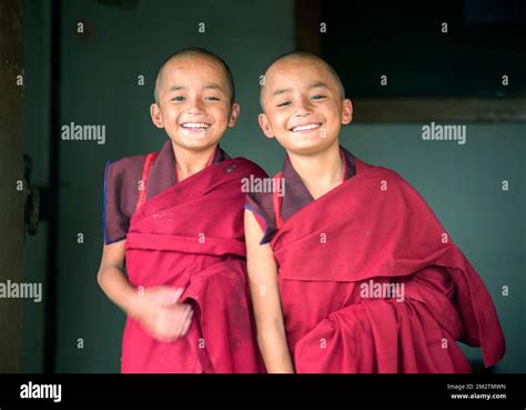 Novice monks at Nalanda Buddhist Institute and monastery Bhutan Stock Photo - Alamy