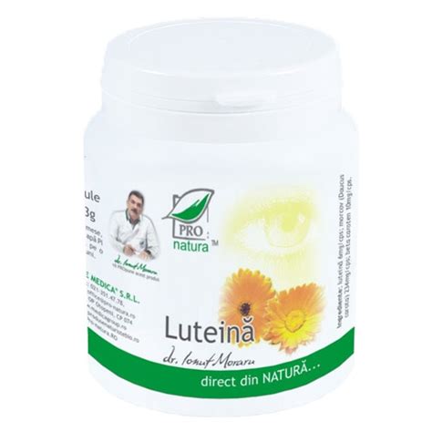 Supliment Alimentar Luteina Pro Natura Capsule Emag Ro