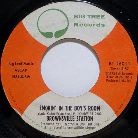 Brownsville Station - Smokin' In The Boy's Room (Vinyl, 7", 45 RPM, Single) | Discogs