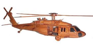 Uh-60 Blackhawk Model Helicopter, Wooden desktop Helicopters, Natural ...