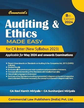 Buy Auditing And Ethics Made Easy For Ca Inter New Syllabus Book