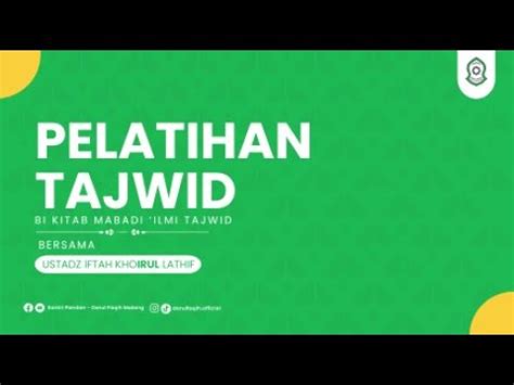 Live Pelatihan Bacaan Tajwid Youtube