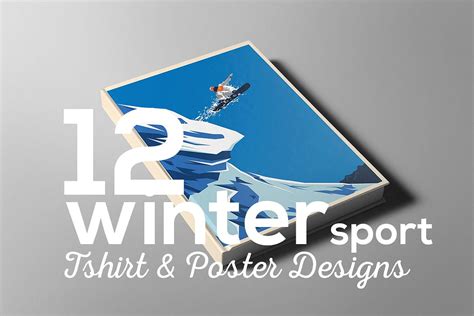 Winter Sport Poster T-shirt Set Graphic by JumboDesign · Creative Fabrica