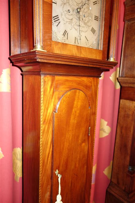 Fine Quality Mahogany With Inlay Silvered Dial Early 19th Century