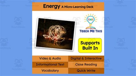 Energy Interactive Science Lesson Micro Learning Deck By Teach Simple