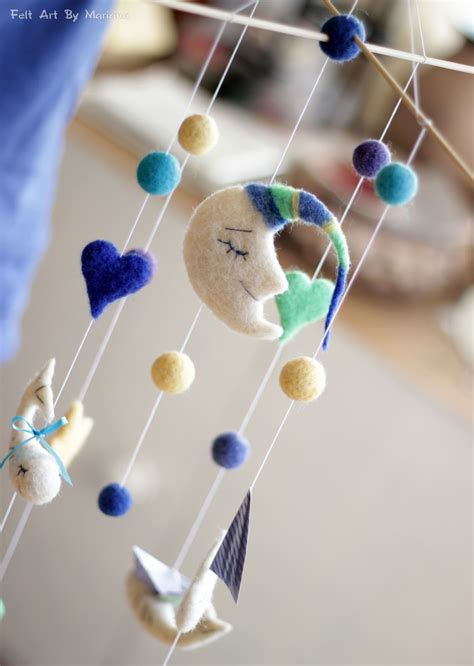 Felt Art By Mariana Custom Baby Mobile Needle Felted Baby Mobile