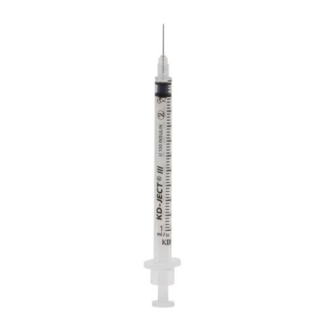 Комплект 100 спринцовки 1ml инсулин, 100U.I. луер лок с игла 0,33х12,7 ...