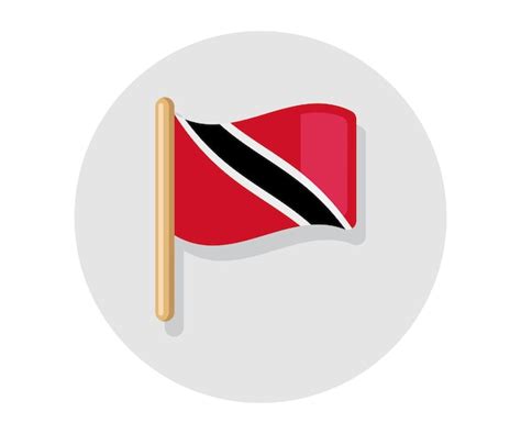 Ondeando La Bandera De Trinidad Y Tobago Vector Vector Premium