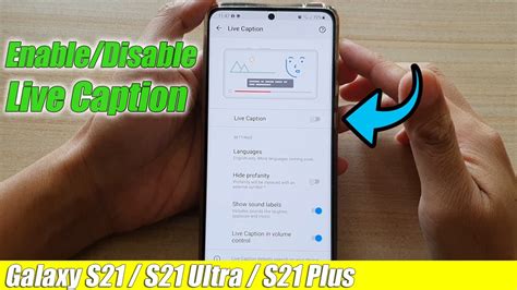 Galaxy S21ultraplus How To Enabledisable Live Caption Youtube