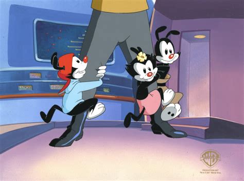 Animaniacs Original Production Cel On Original Background Yakko Wakko