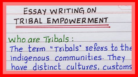 Essay Writing On Tribal Empowerment In English Essay On Tribal